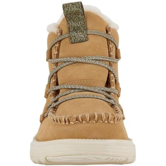 Tan Suede Boot Women's Boots‎ Pull On Comfortable Light-Weight Outdoor Shoes - Picture 4 of 5